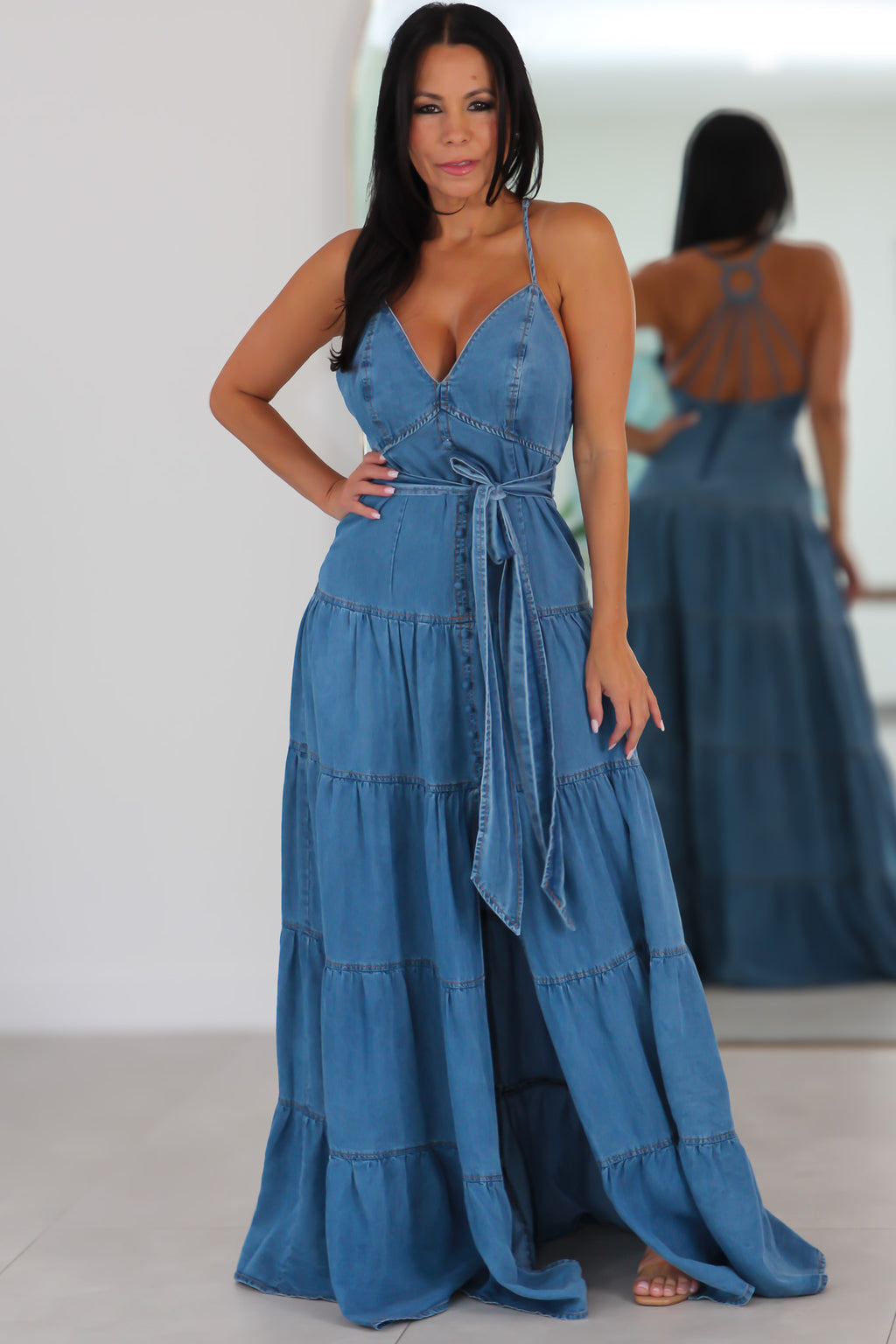 359623 Denim Dream Maxi Dress