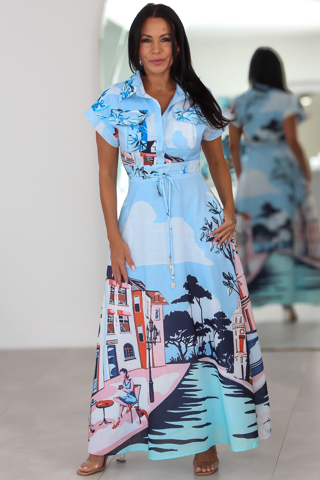 55045 Serene Escape Maxi Dress