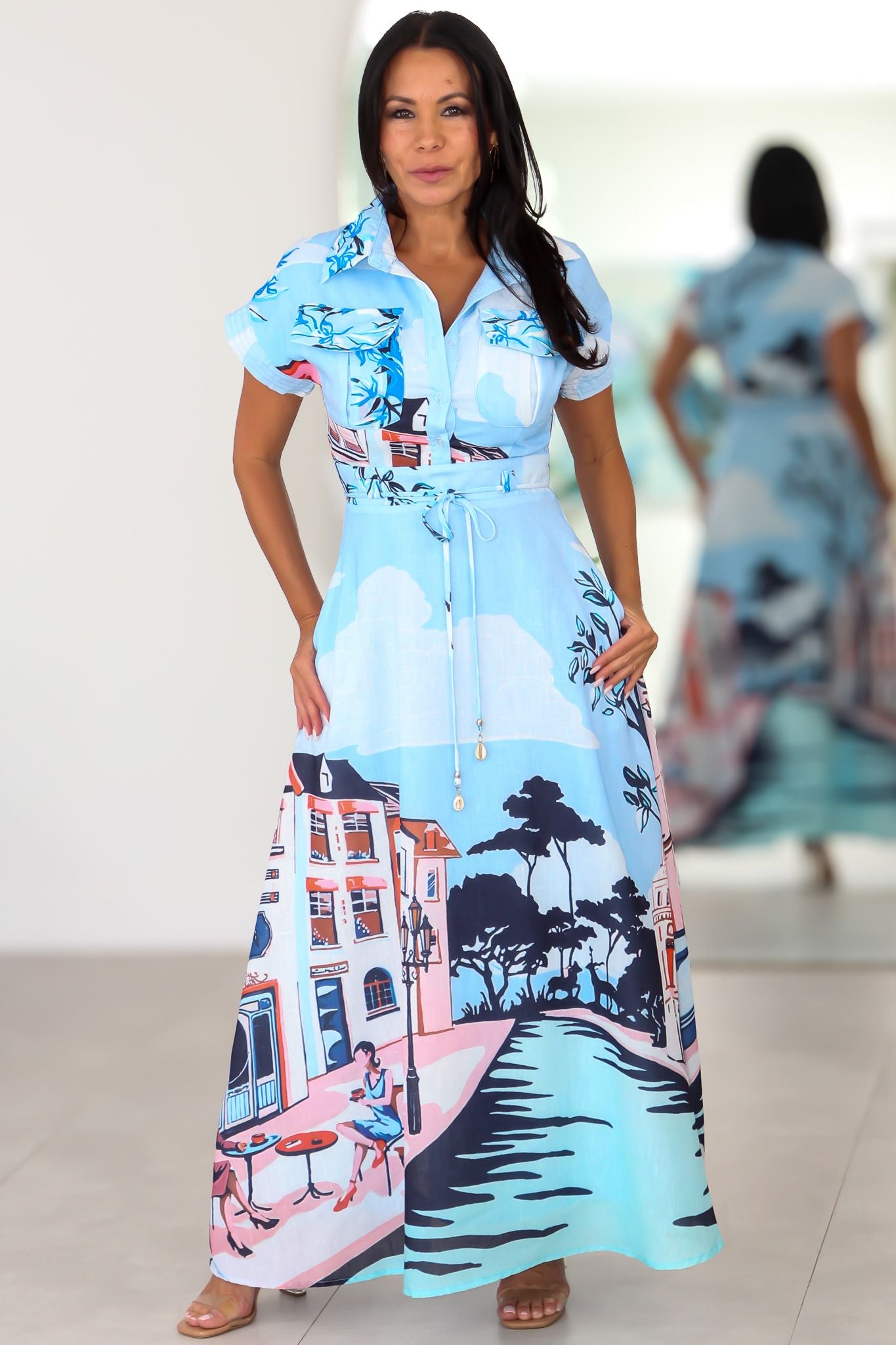 55045 Serene Escape Maxi Dress