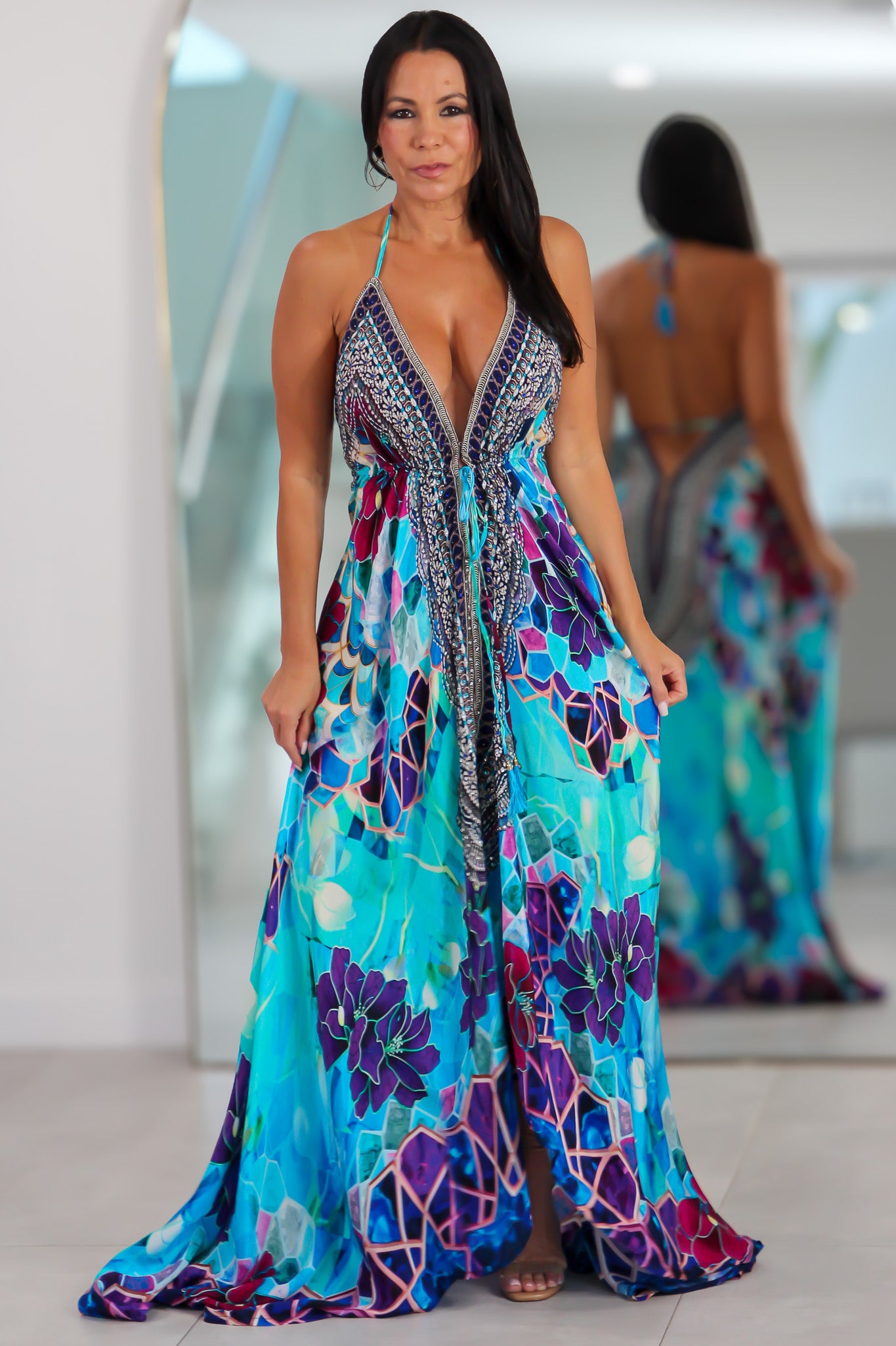 5028 Multi Color Stone Dress