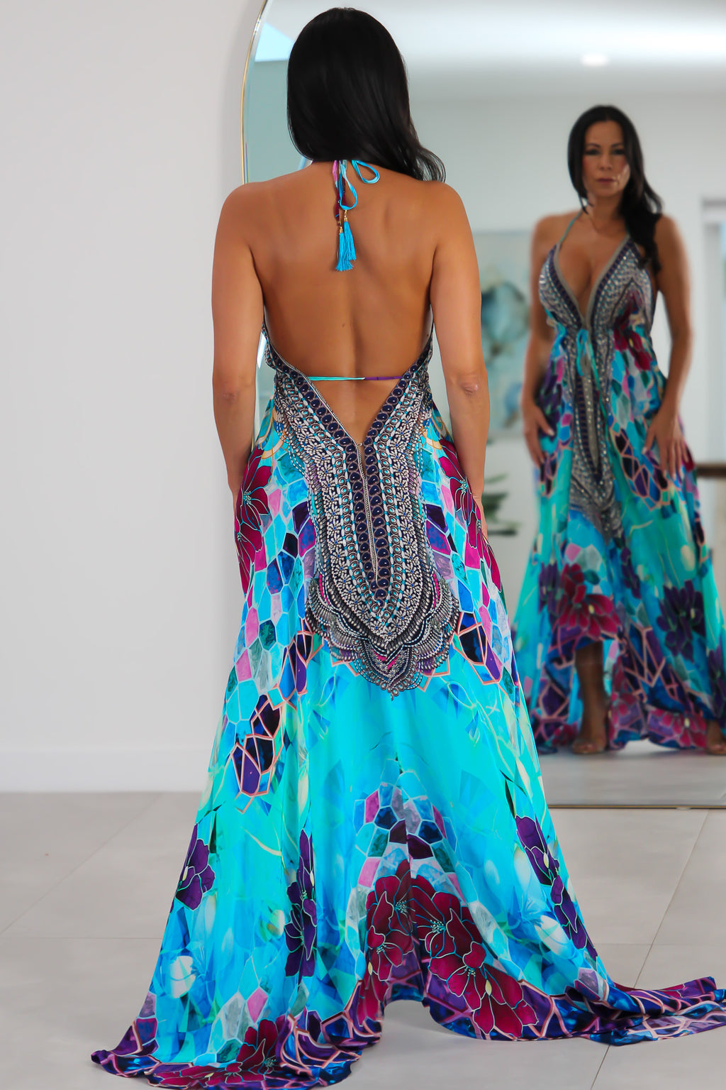 5028 Multi Color Stone Dress