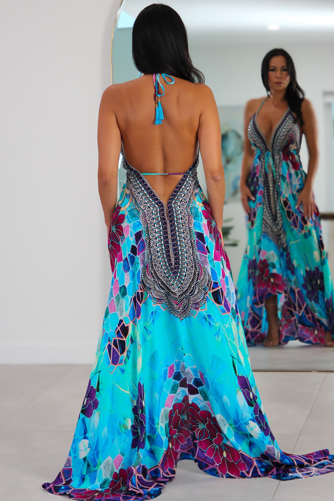 5028 Multi Color Stone Dress