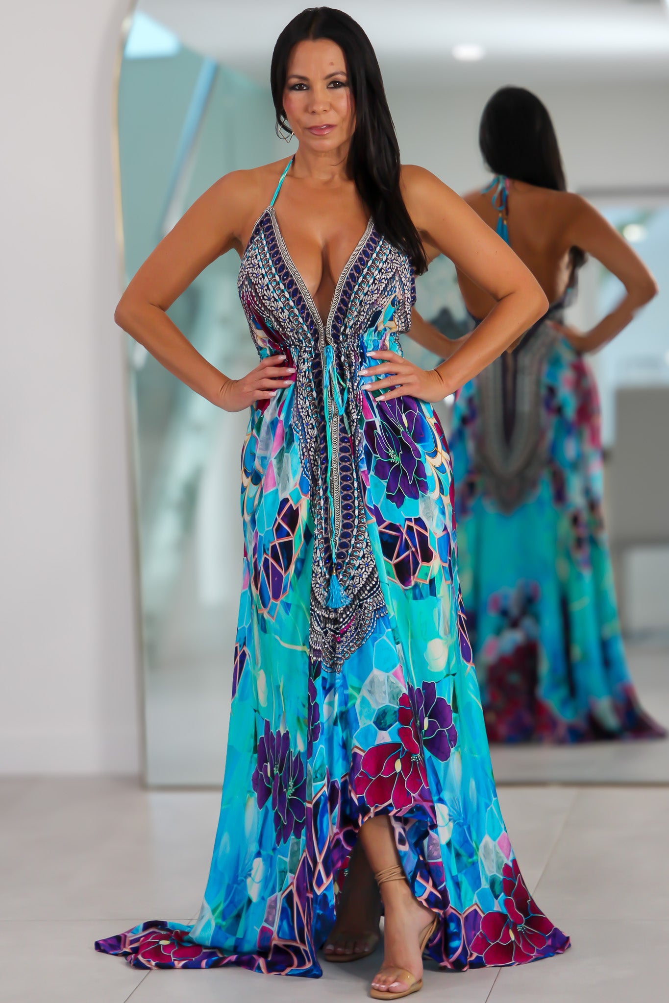 5028 Multi Color Stone Dress