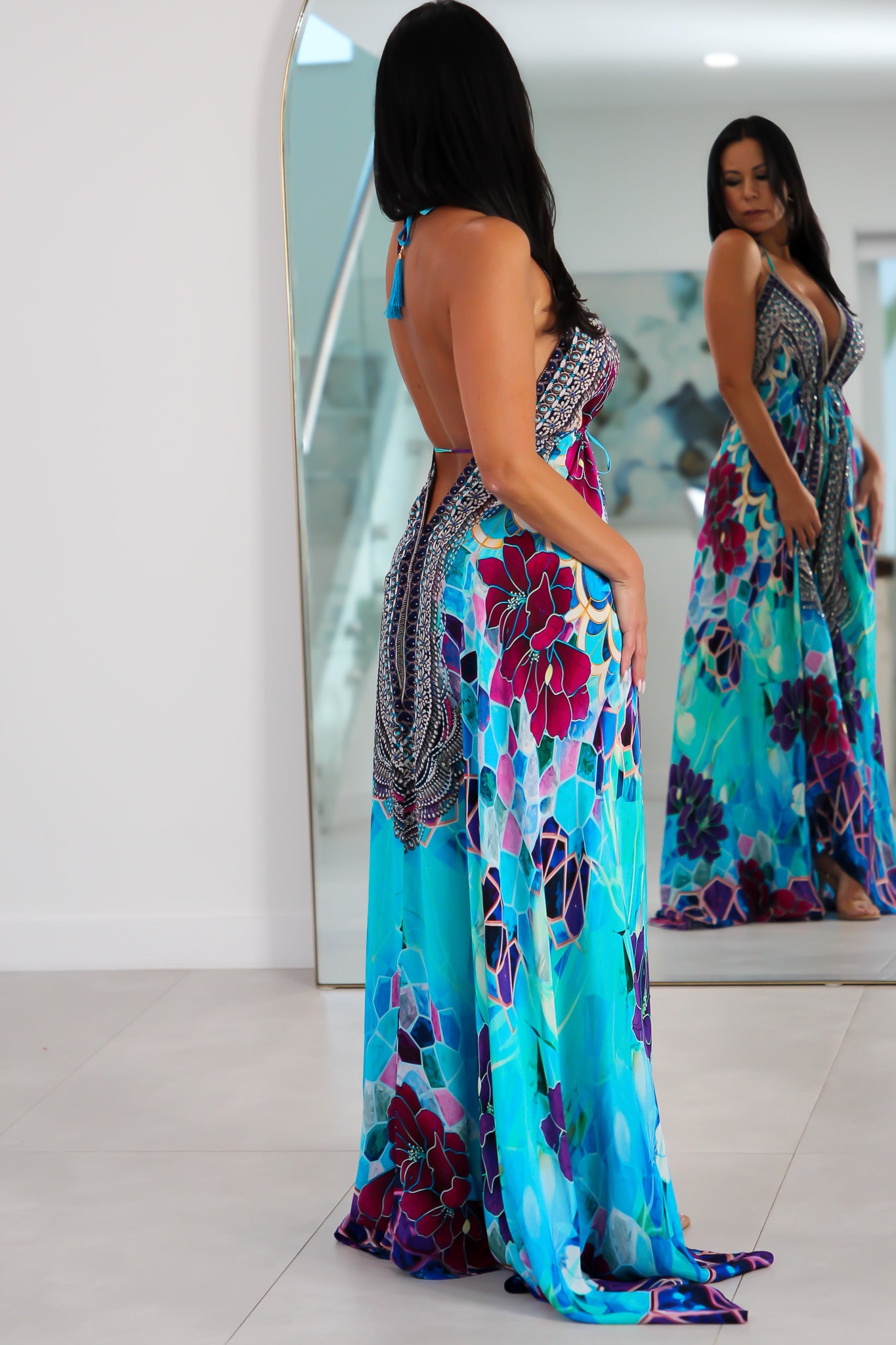 5028 Multi Color Stone Dress