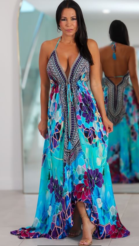 5028 Multi Color Stone Dress