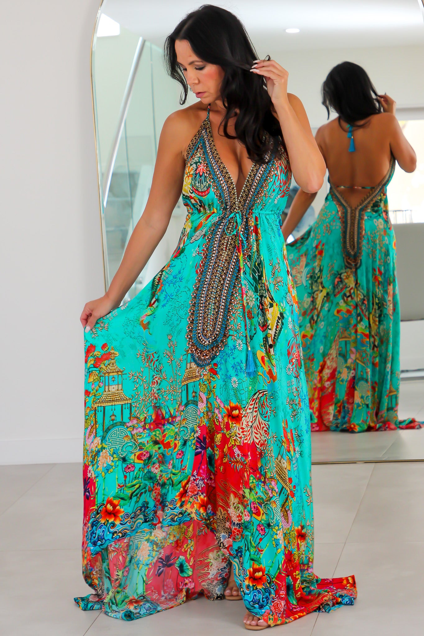 5032 Multi Color Stone Dress