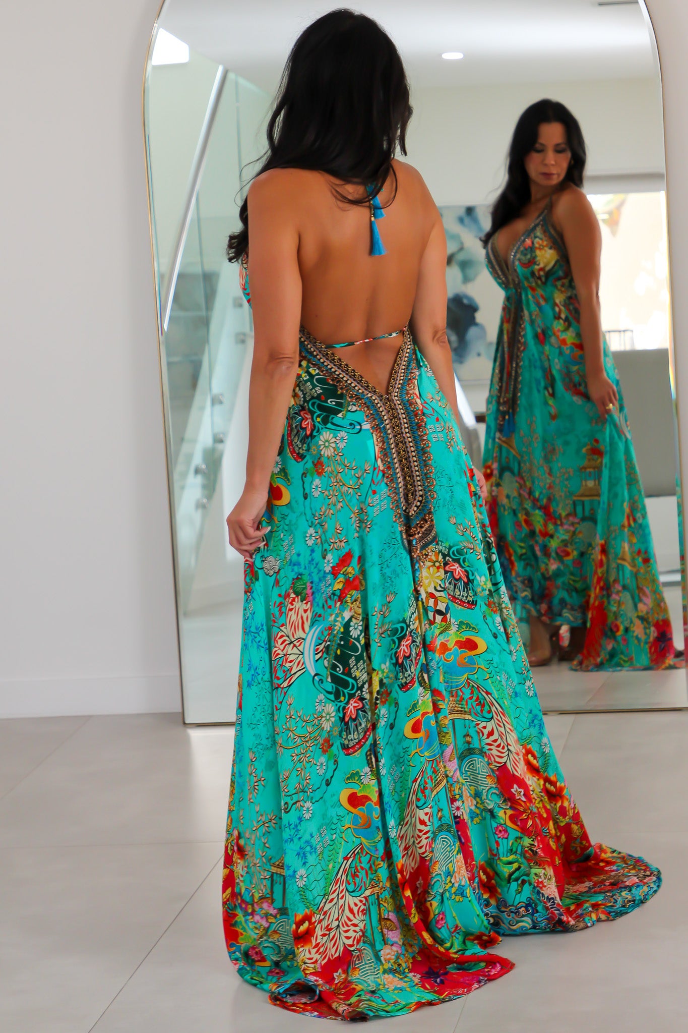 5032 Multi Color Stone Dress