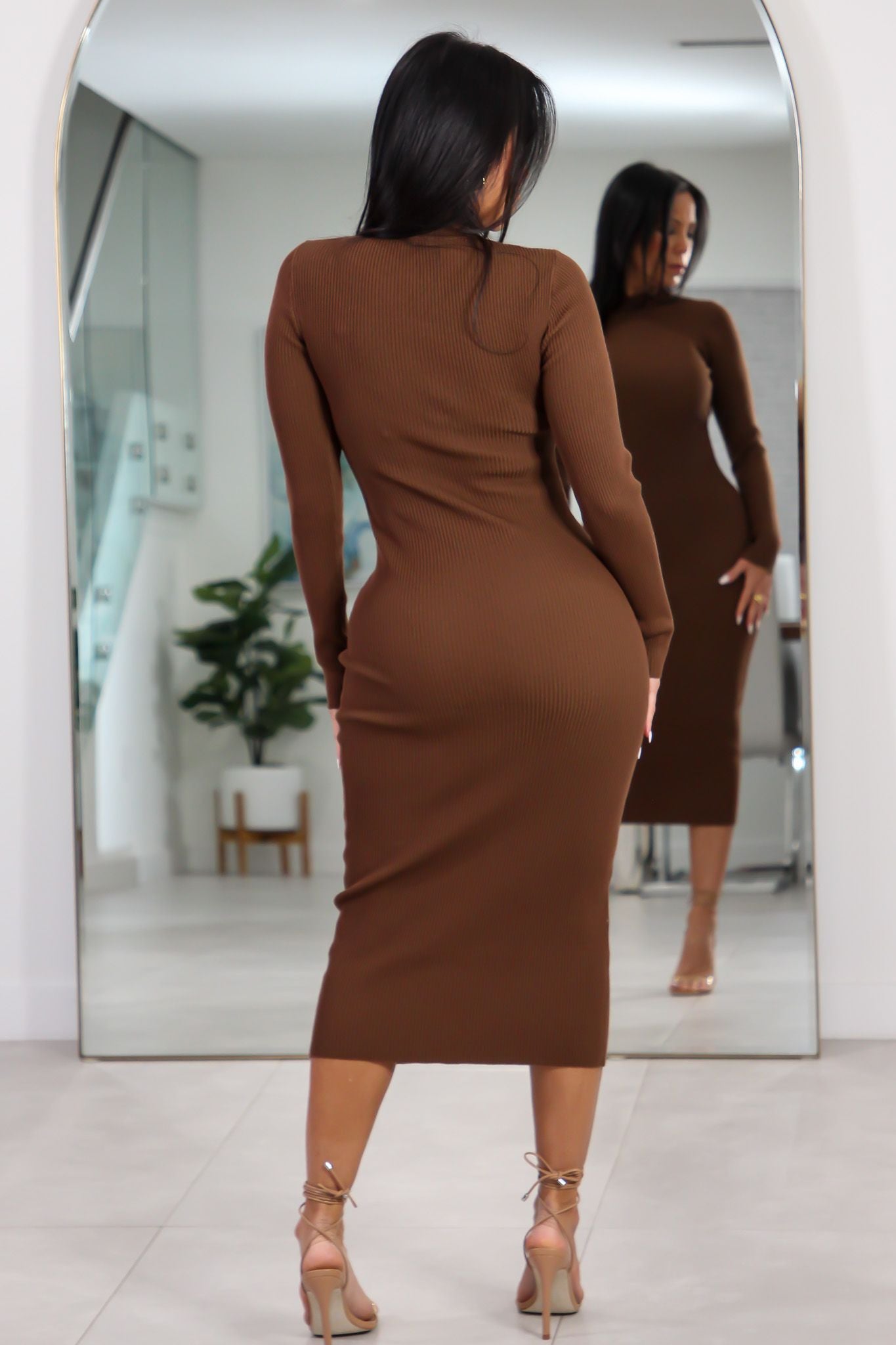 1605 Essential Elegance Sweater Midi Dress