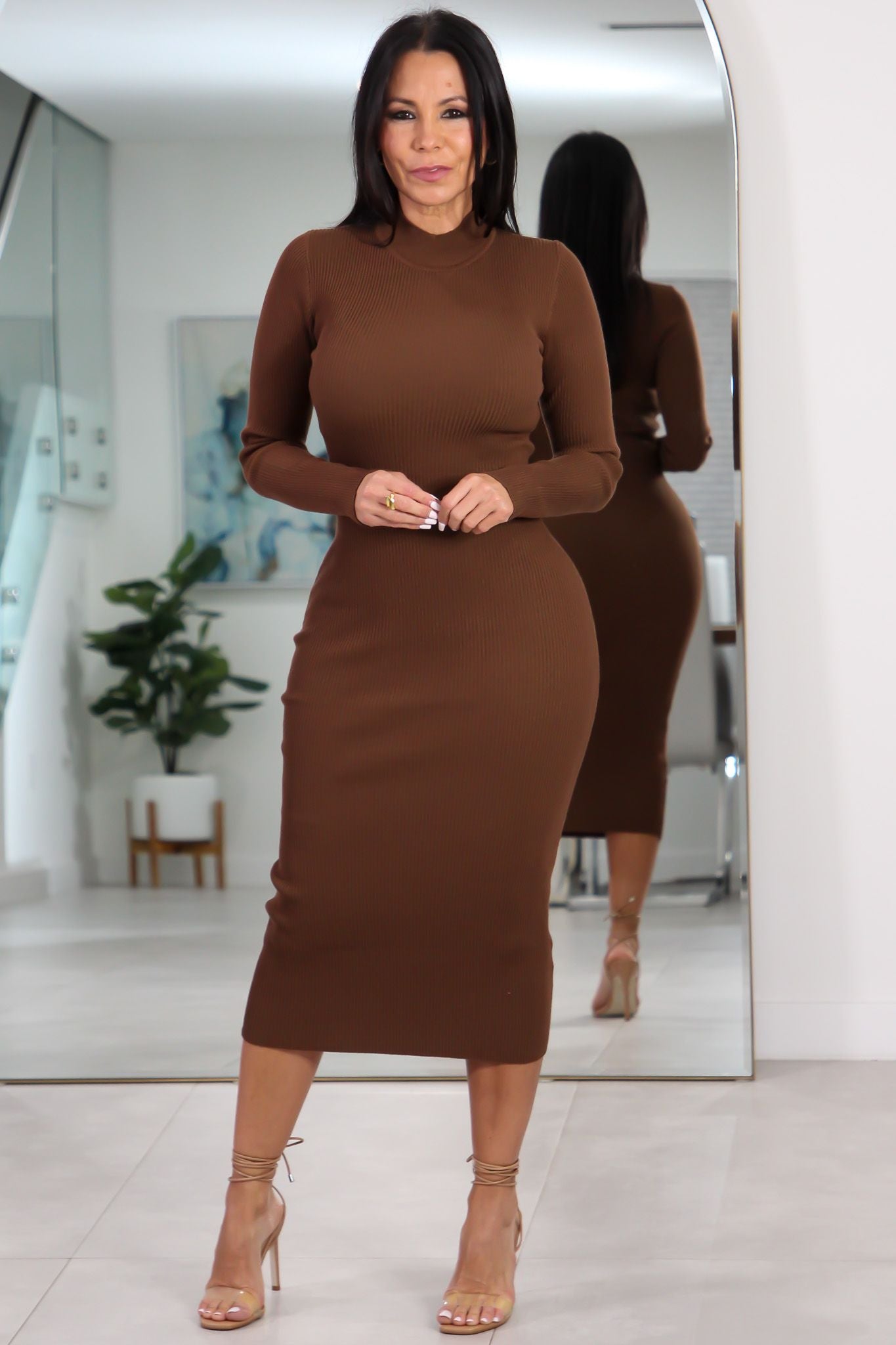1605 Essential Elegance Sweater Midi Dress