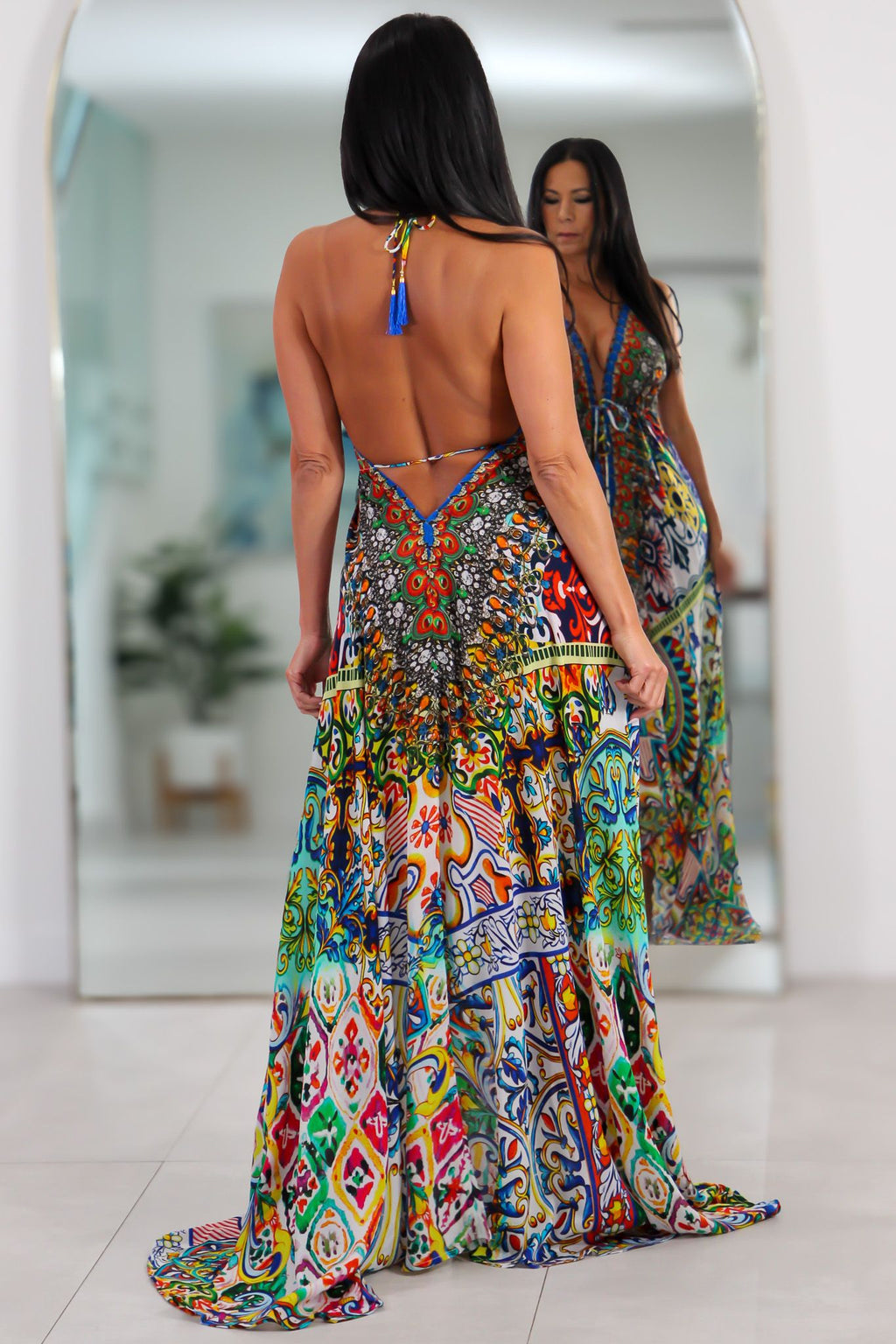 8037 Multi Color Stone Dress