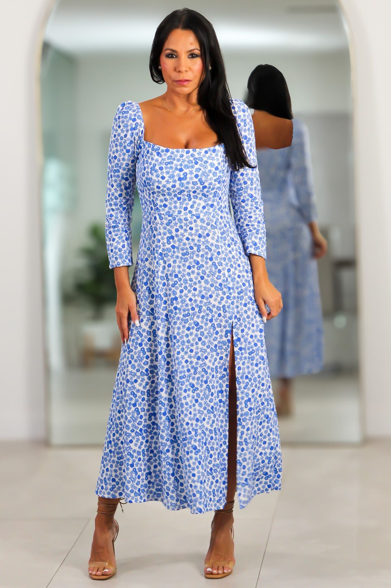 649 Blue Bell Midi Dress