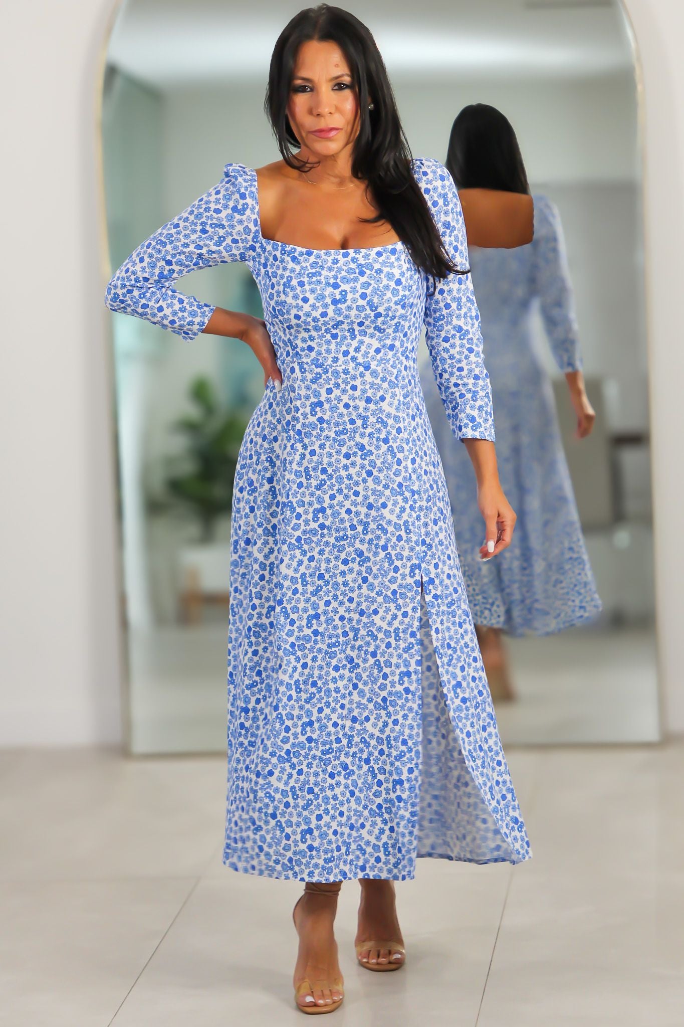 649 Blue Bell Midi Dress