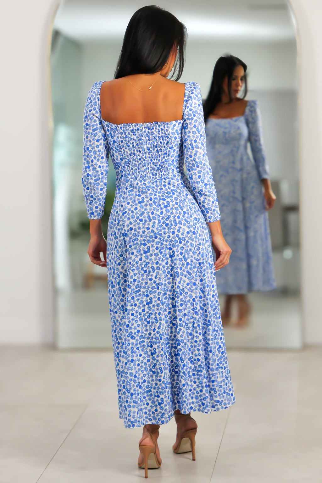 649 Blue Bell Midi Dress