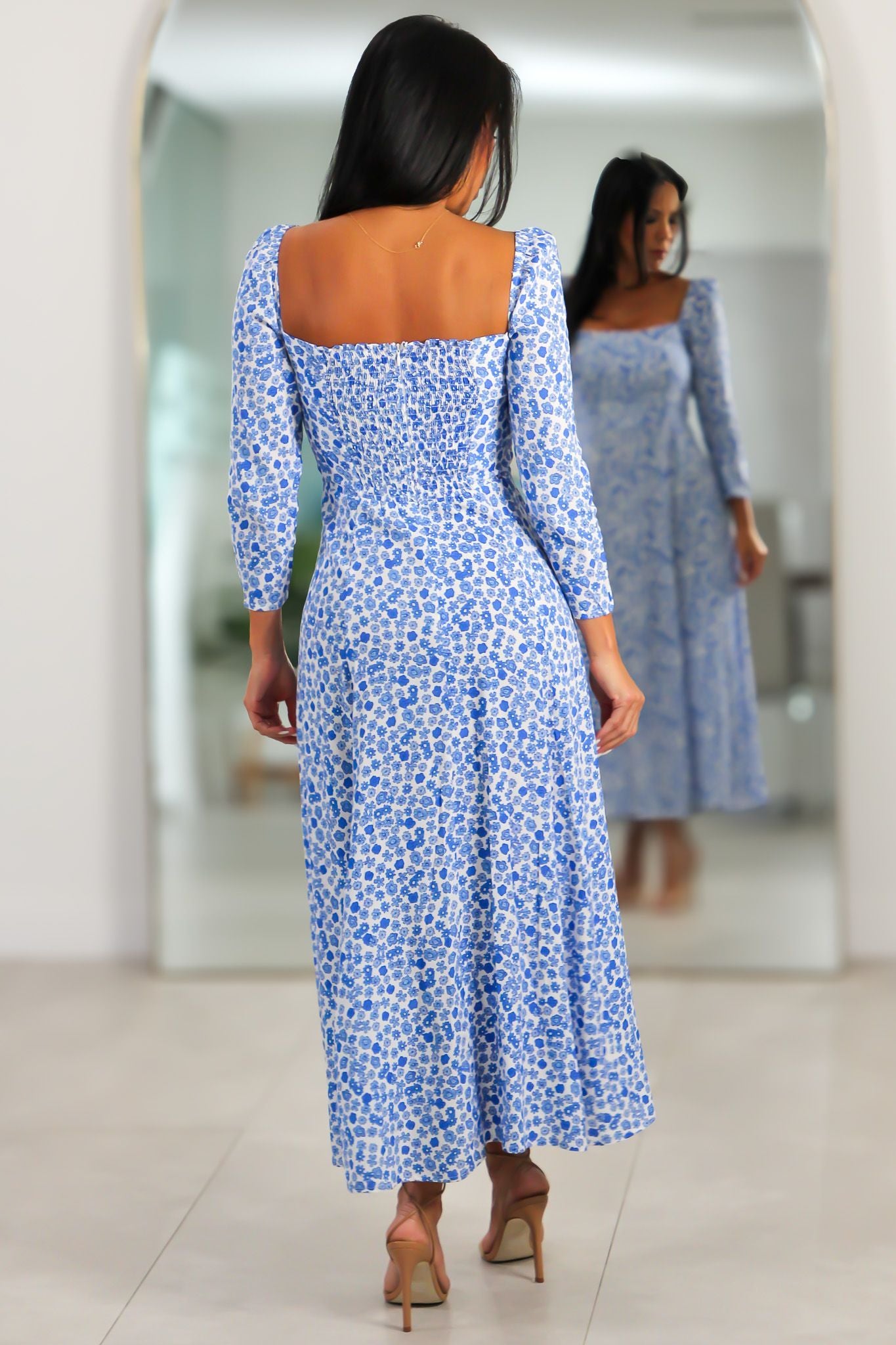 649 Blue Bell Midi Dress
