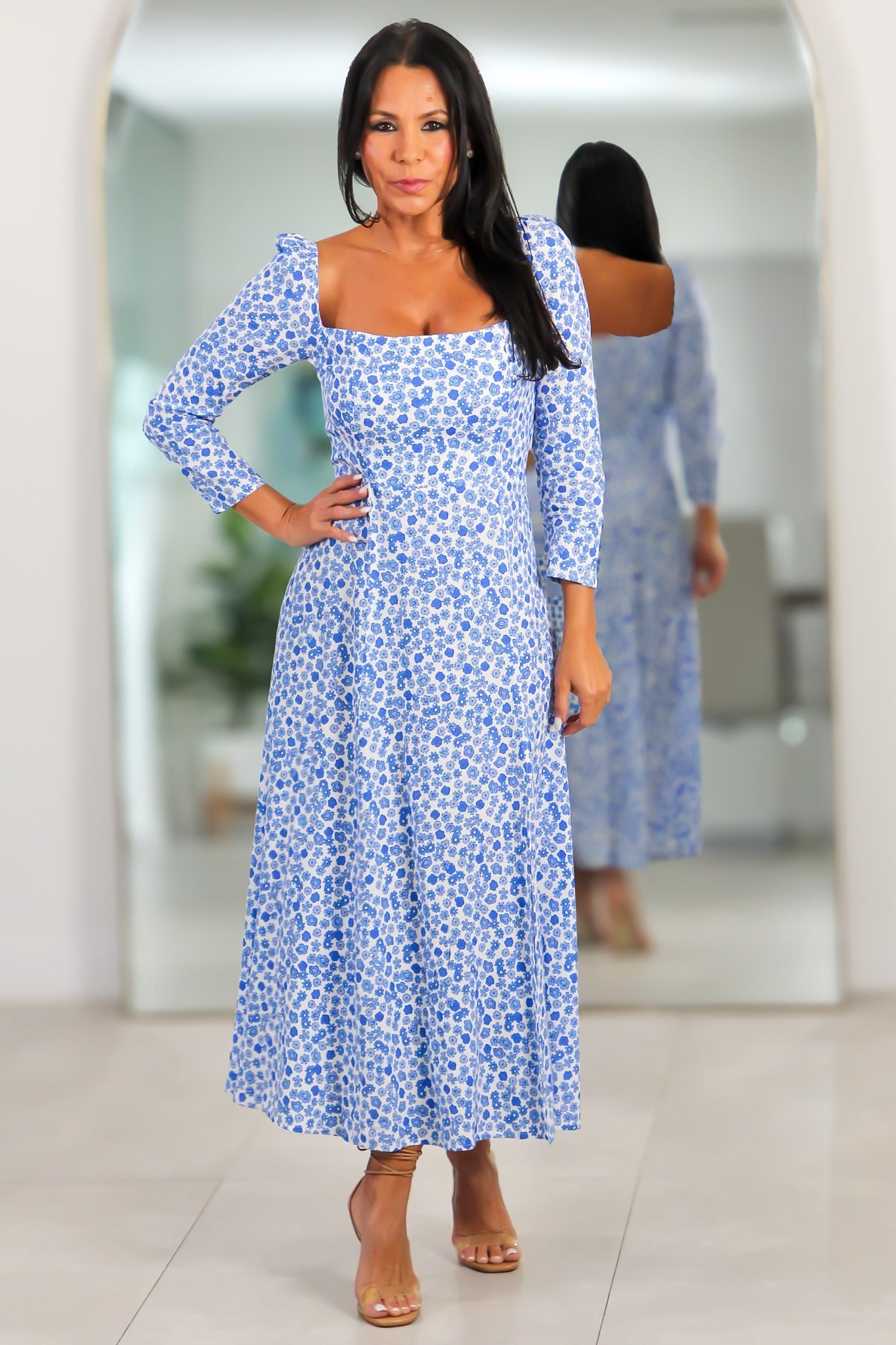 649 Blue Bell Midi Dress