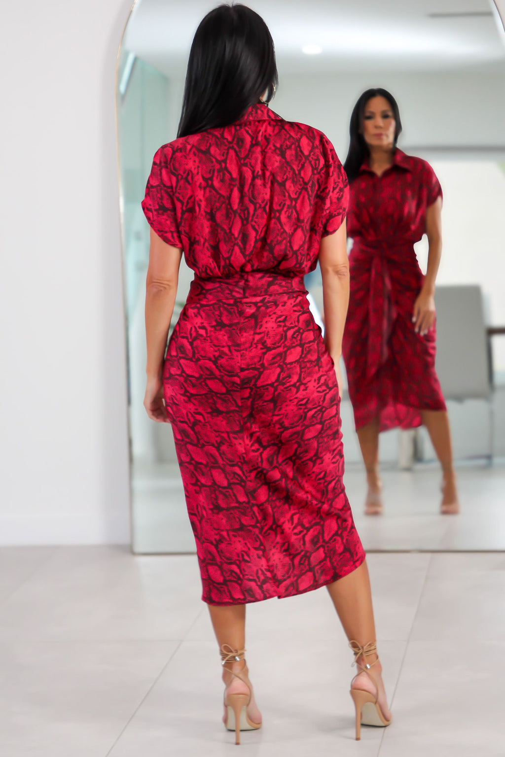 12320 Wild Wine Shirt Dress