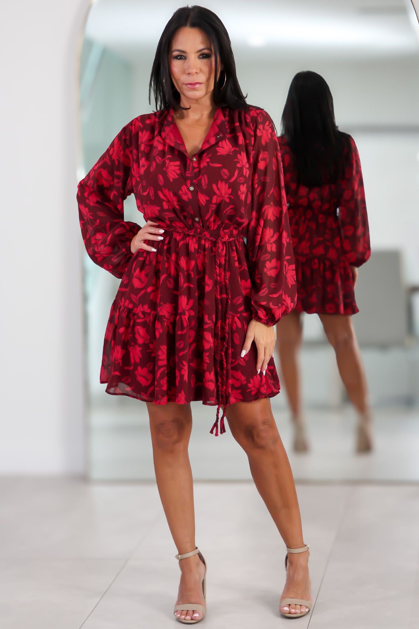28001 Blush Bloom Mini Dress