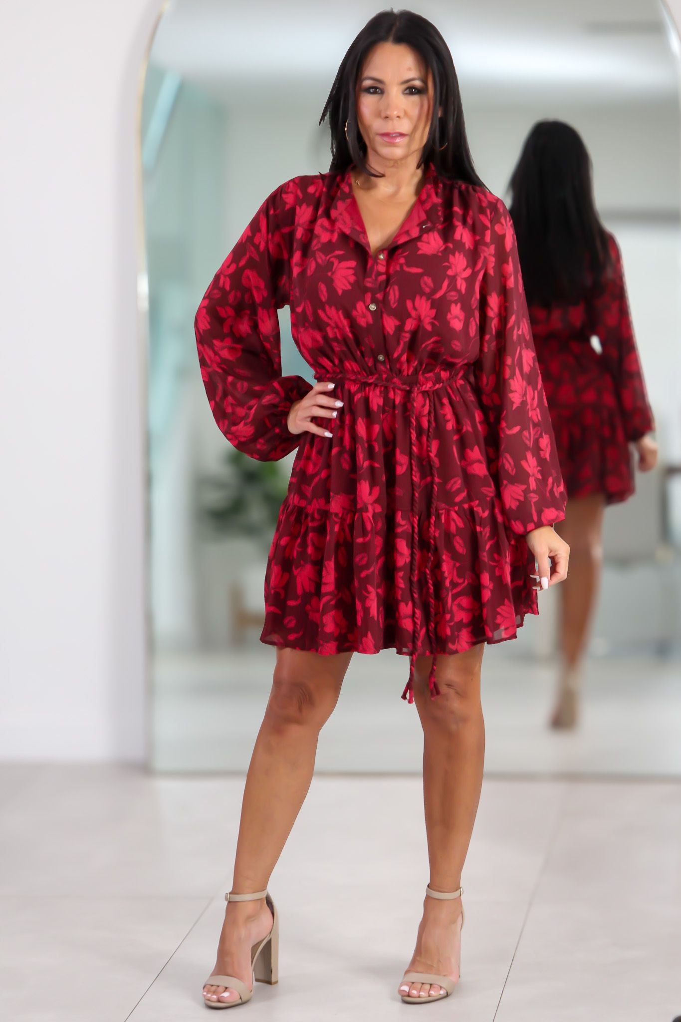 28001 Blush Bloom Mini Dress