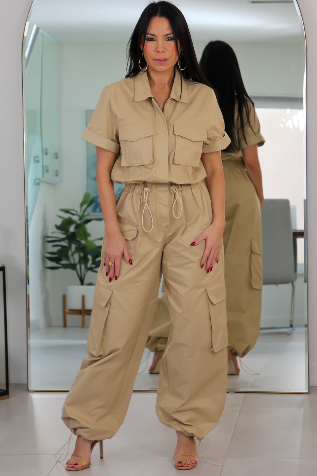 9318 Tan Trail Utility Jumpsuit
