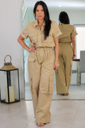 9318 Tan Trail Utility Jumpsuit