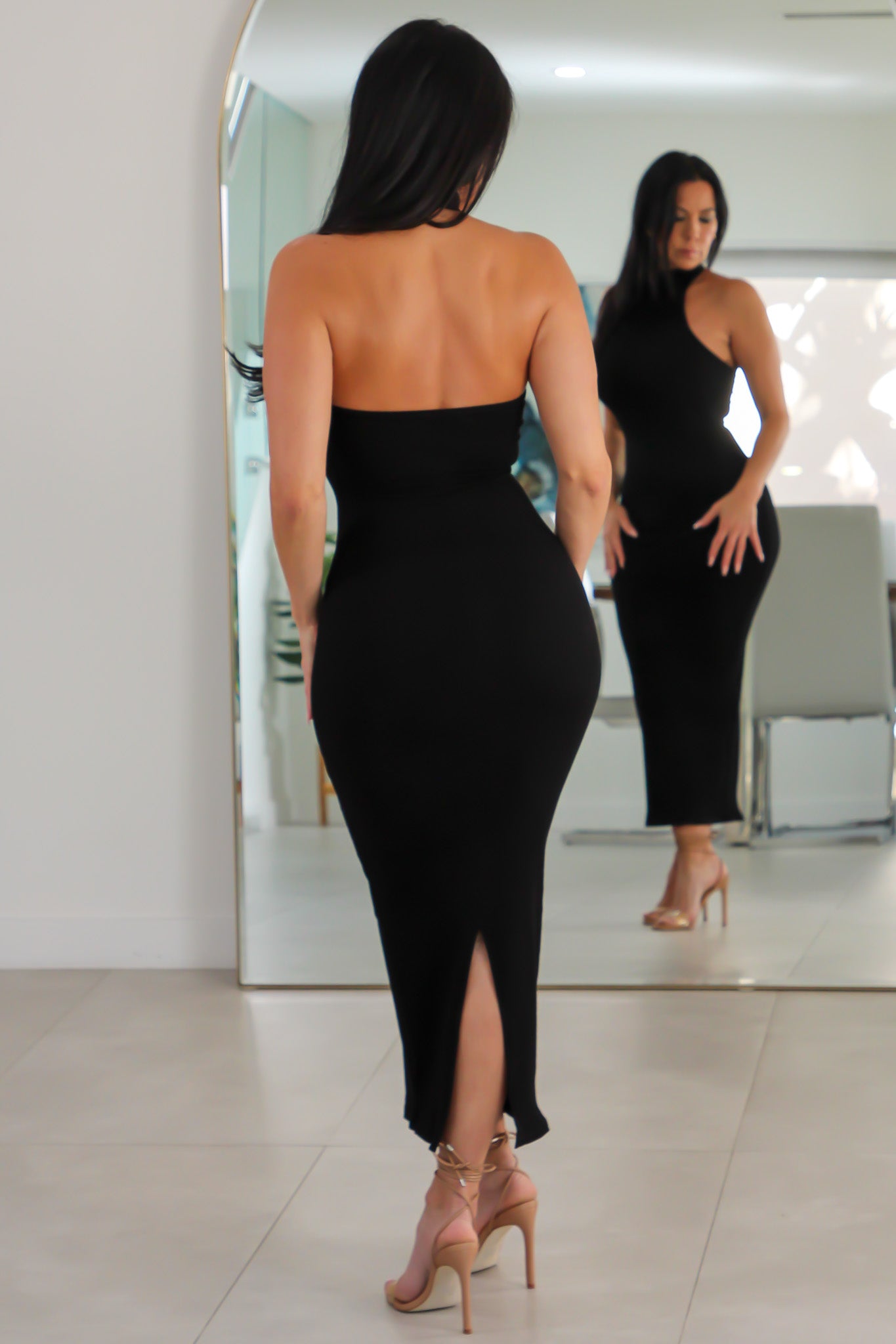 2598 Midnight Muse Open-Back Maxi Dress