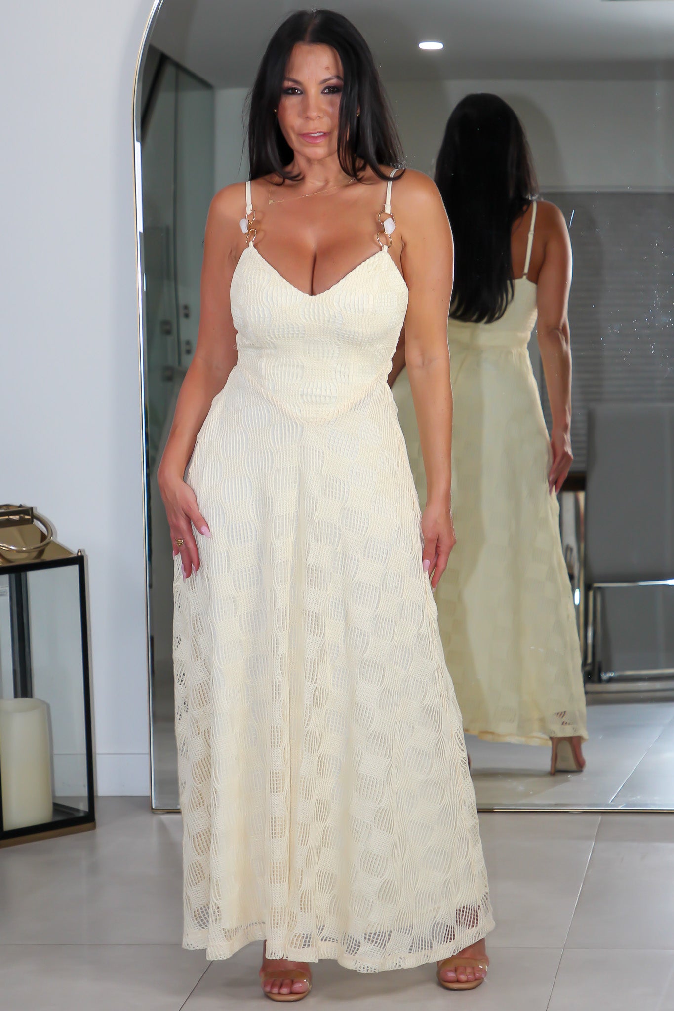 53794 Golden Breeze Midi Dress