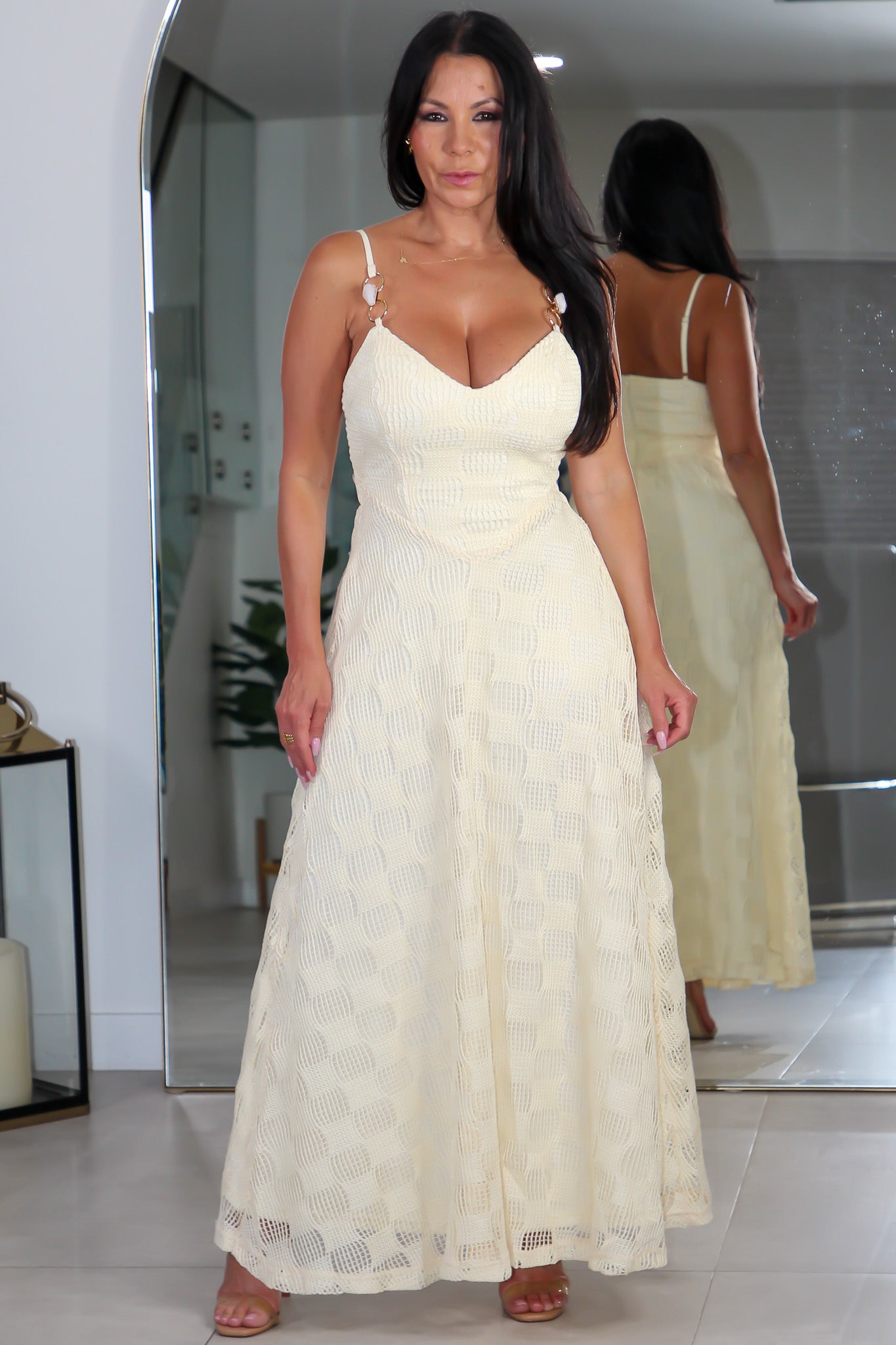 53794 Golden Breeze Midi Dress